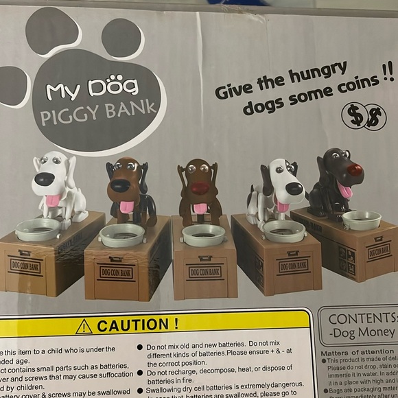NIB Coin Eating Mechanical Dog Piggy Bank by MY DOG  Watch him in action on clip - Picture 4 of 7